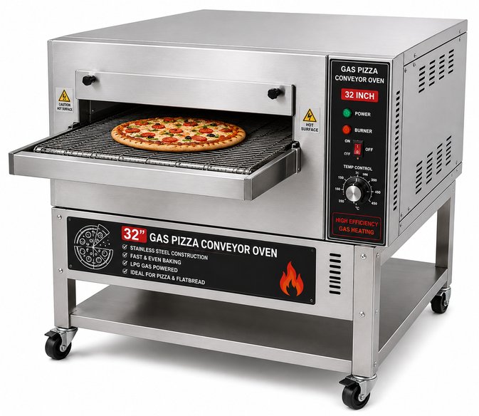 32 Inch Gas Pizza Conveyor Oven