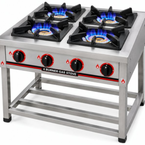 4 Burner Gas Stove with Support