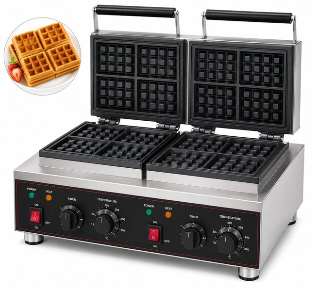 4/4 Square Waffle Machine