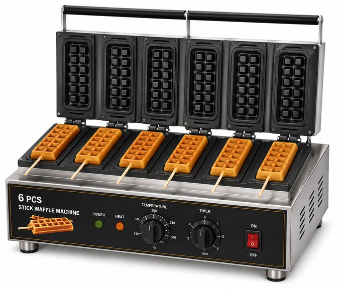 6 Pcs Stick Waffle Machine