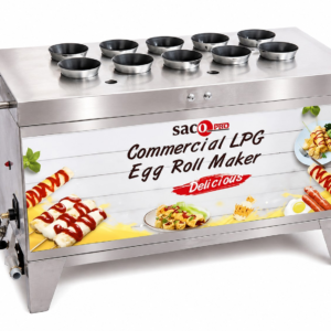 10 Molds Gas Egg Roll Machine